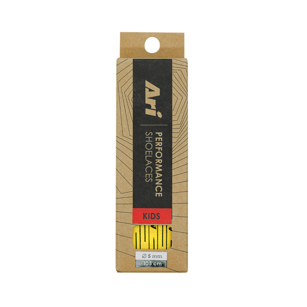 ARI KIDS COLORFUL SHOELACES - YELLOW/YELLOW/BLACK