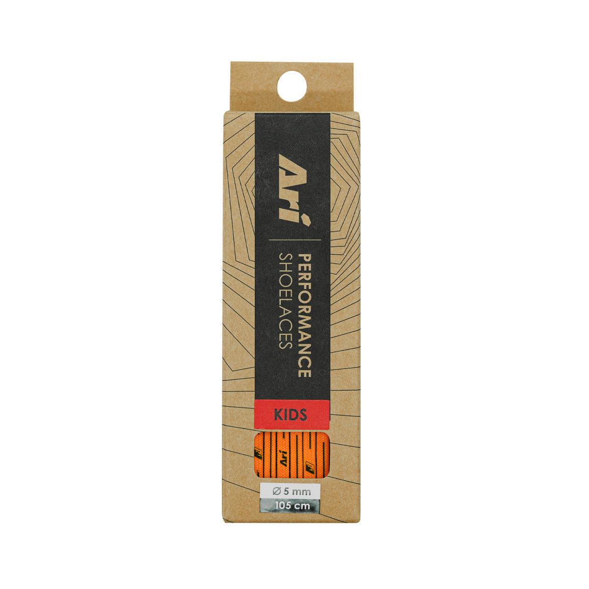 ARI KIDS COLORFUL SHOELACES - ORANGE/ORANGE/BLACK