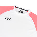 ARI KIDS ESSENTIAL 2TONES TEAM JERSEY - WHITE/WHITE/NEON PINK