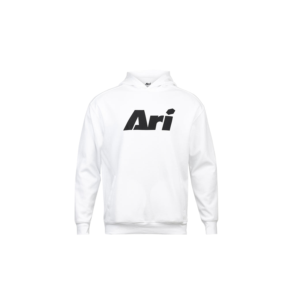 ARI KIDS ESSENTIAL HOODIE - WHITE/BLACK/WHITE