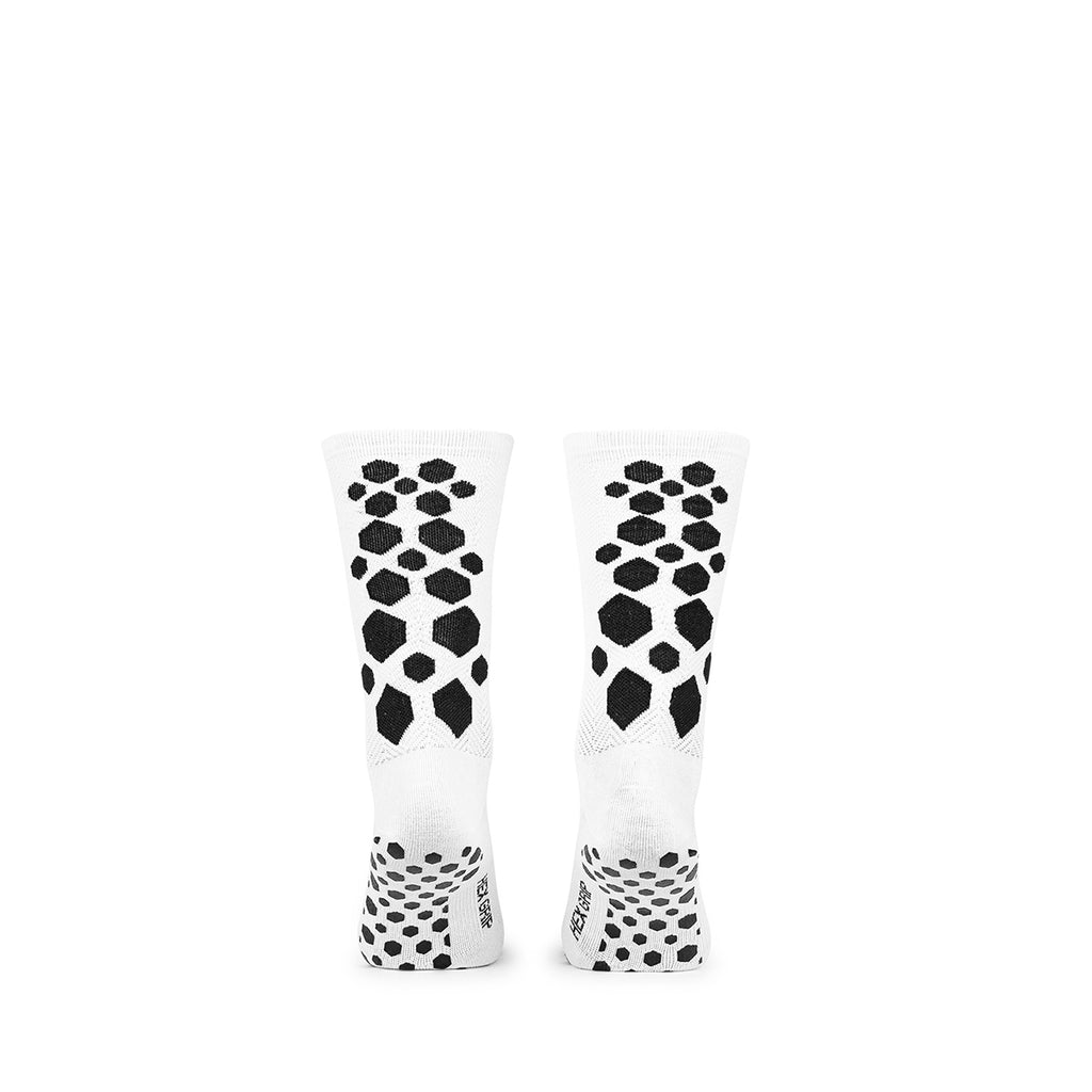 ARI KIDS HEX GRIP CREW SOCKS - WHITE/BLACK/WHITE