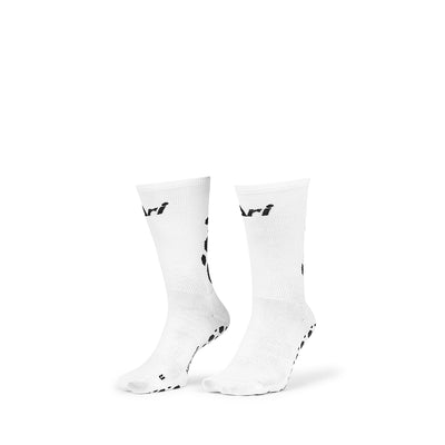 ARI KIDS HEX GRIP CREW SOCKS - WHITE/BLACK/WHITE