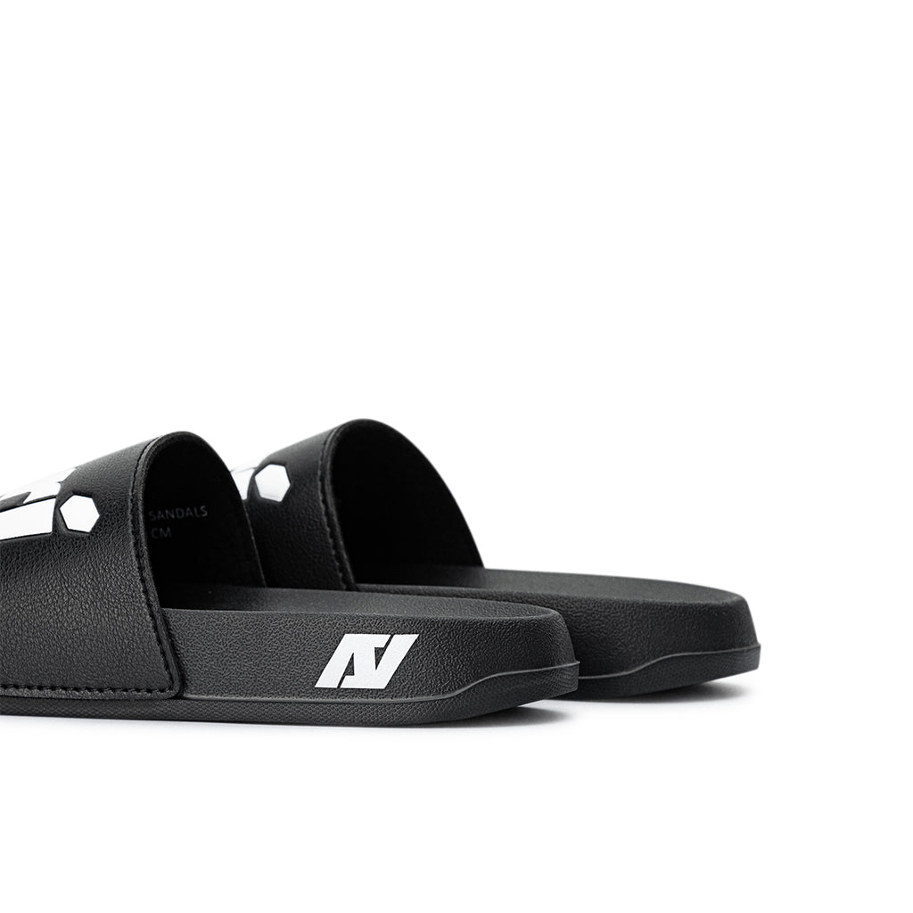 ARI KIDS SLIDE SANDALS - BLACK/WHITE