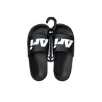 ARI KIDS SLIDE SANDALS - BLACK/WHITE