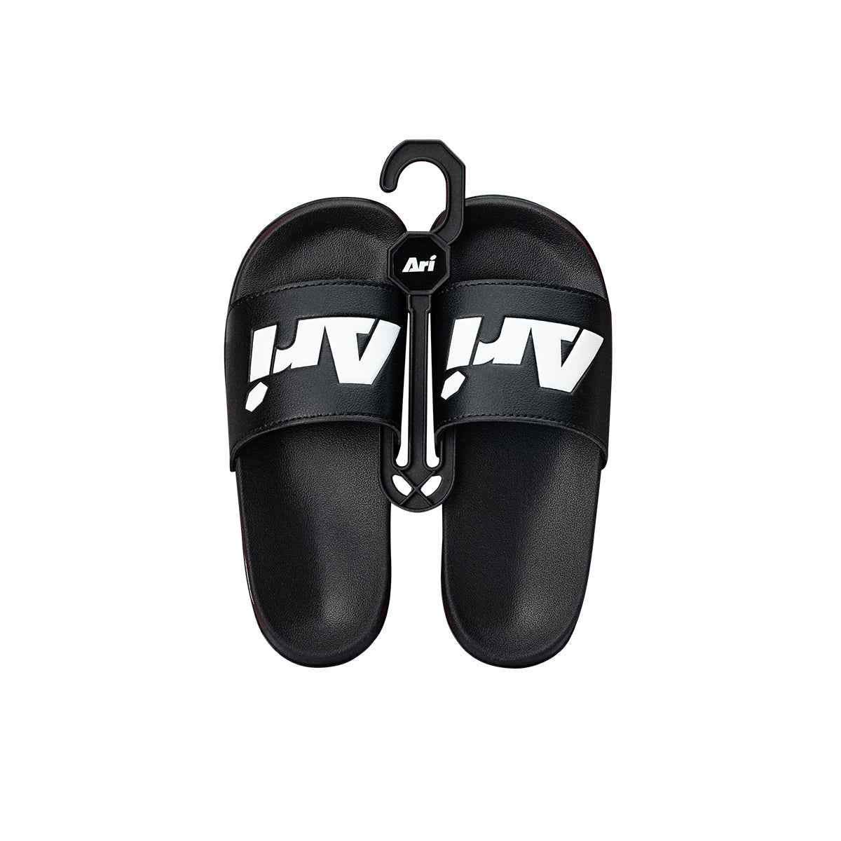 ARI KIDS SLIDE SANDALS - BLACK/WHITE