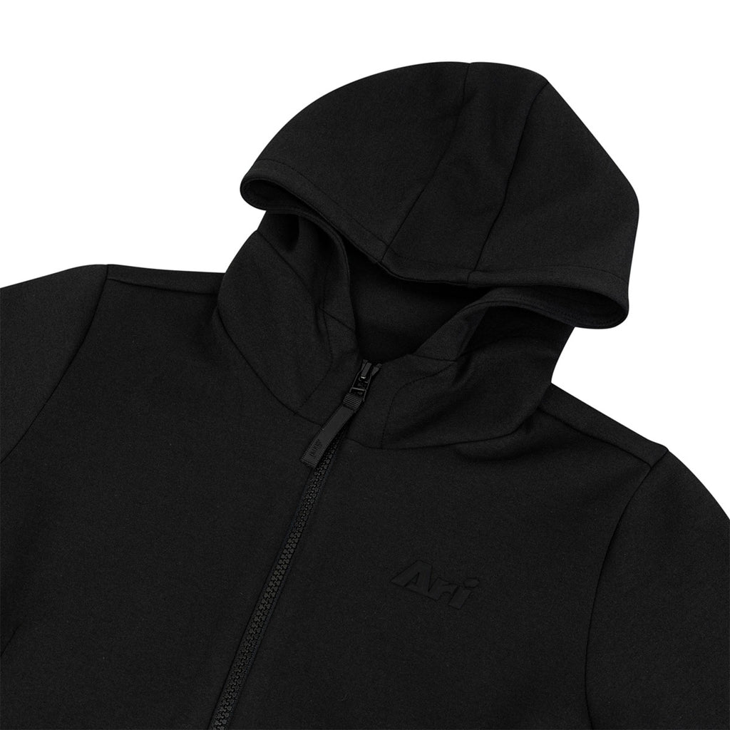 ARI KIDS TAG FULL ZIP HOODED JACKET - BLACK/BLACK/BLACK
