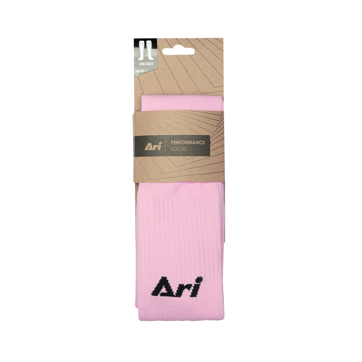 ARI LONG SOCKS - LIGHTPINK/BLACK