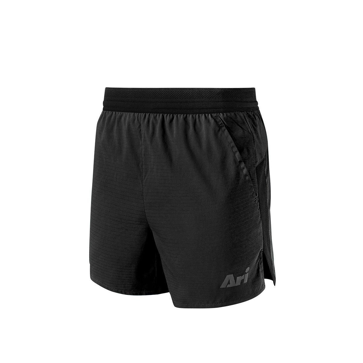 Ari Men Aerospeed V3 Running Shorts 5 Inches Black Black Silver
