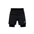 Ari Men Breathe 2in1 V3 Running Shorts 3 Inches Black Black Silver
