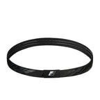 ARI SLASH ELASTIC HEADBAND - BLACK/SILVER/BLACK
