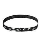 ARI SLASH ELASTIC HEADBAND - BLACK/SILVER/BLACK