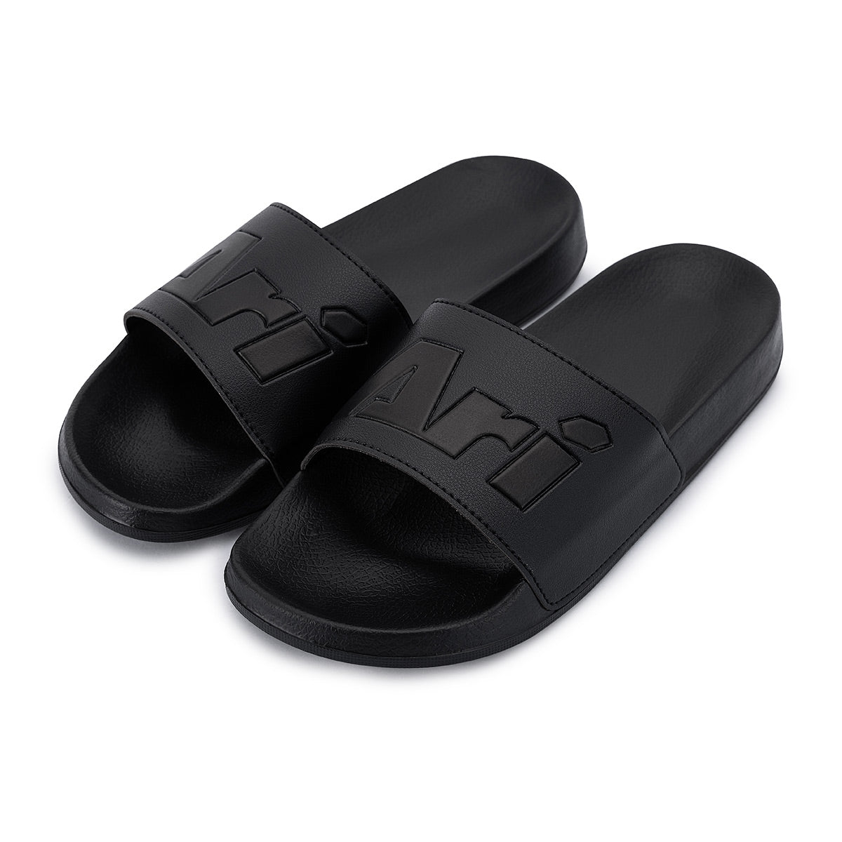 ARI SLIDE SANDALS - BLACK/BLACK