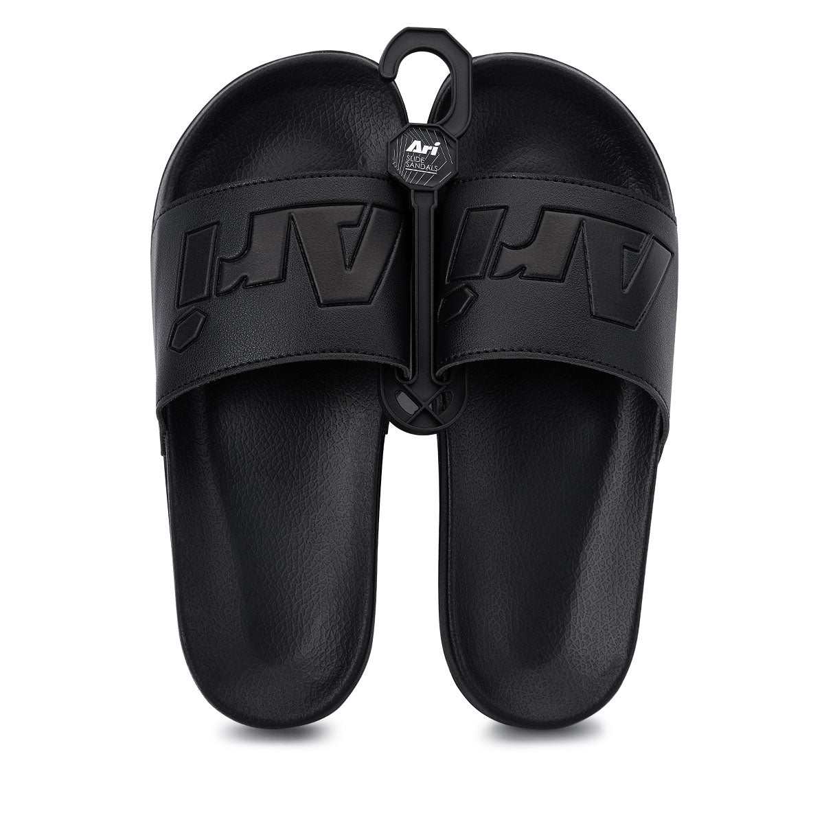 ARI SLIDE SANDALS - BLACK/BLACK
