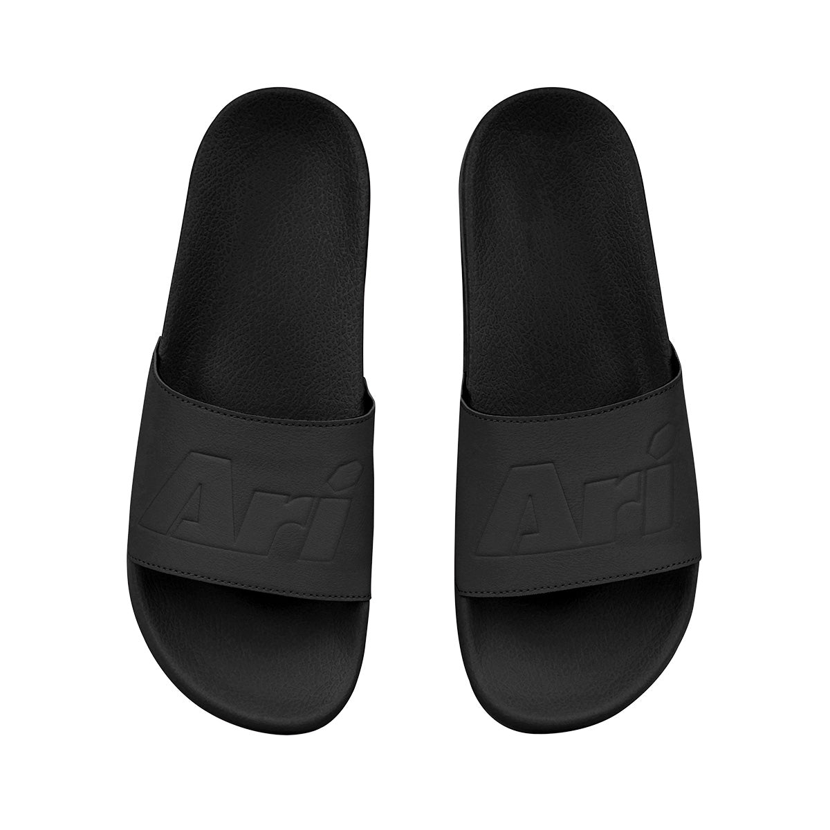 ARI SLIDE SANDALS - BLACK/BLACK