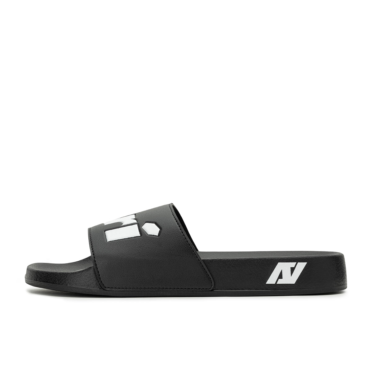 ARI SLIDE SANDALS - BLACK/WHITE
