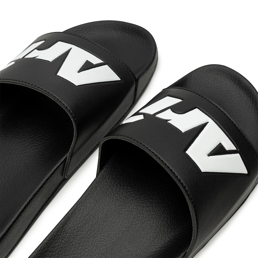 ARI SLIDE SANDALS - BLACK/WHITE