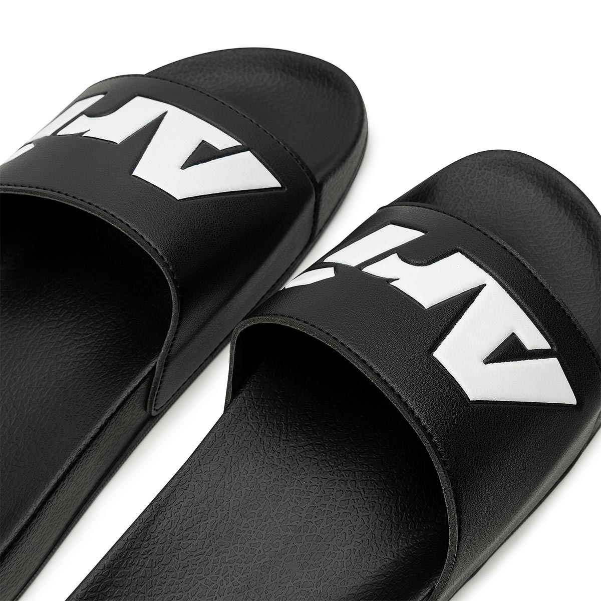 ARI SLIDE SANDALS - BLACK/WHITE