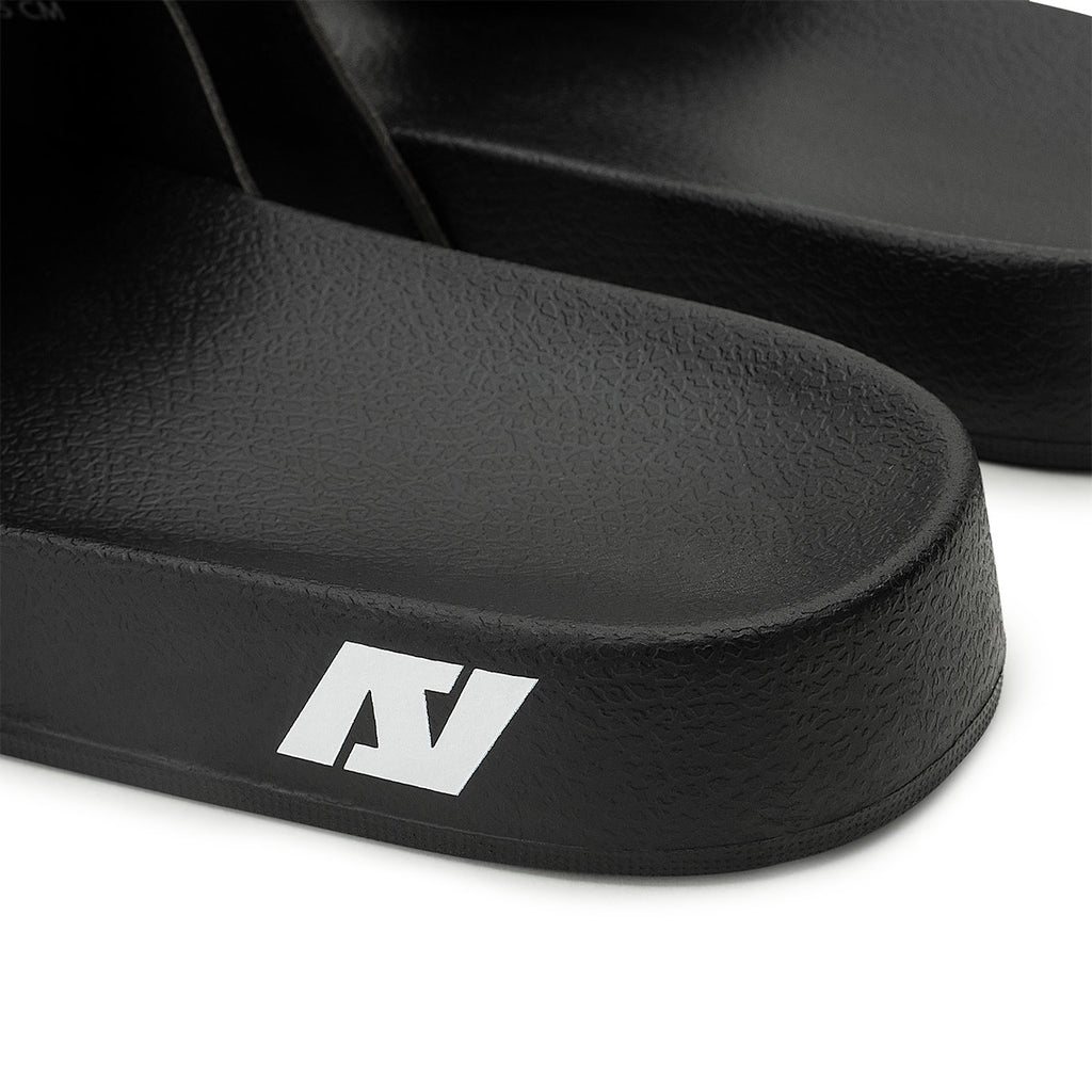 ARI SLIDE SANDALS - BLACK/WHITE