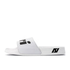 ARI SLIDE SANDALS - WHITE/BLACK