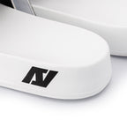 ARI SLIDE SANDALS - WHITE/BLACK