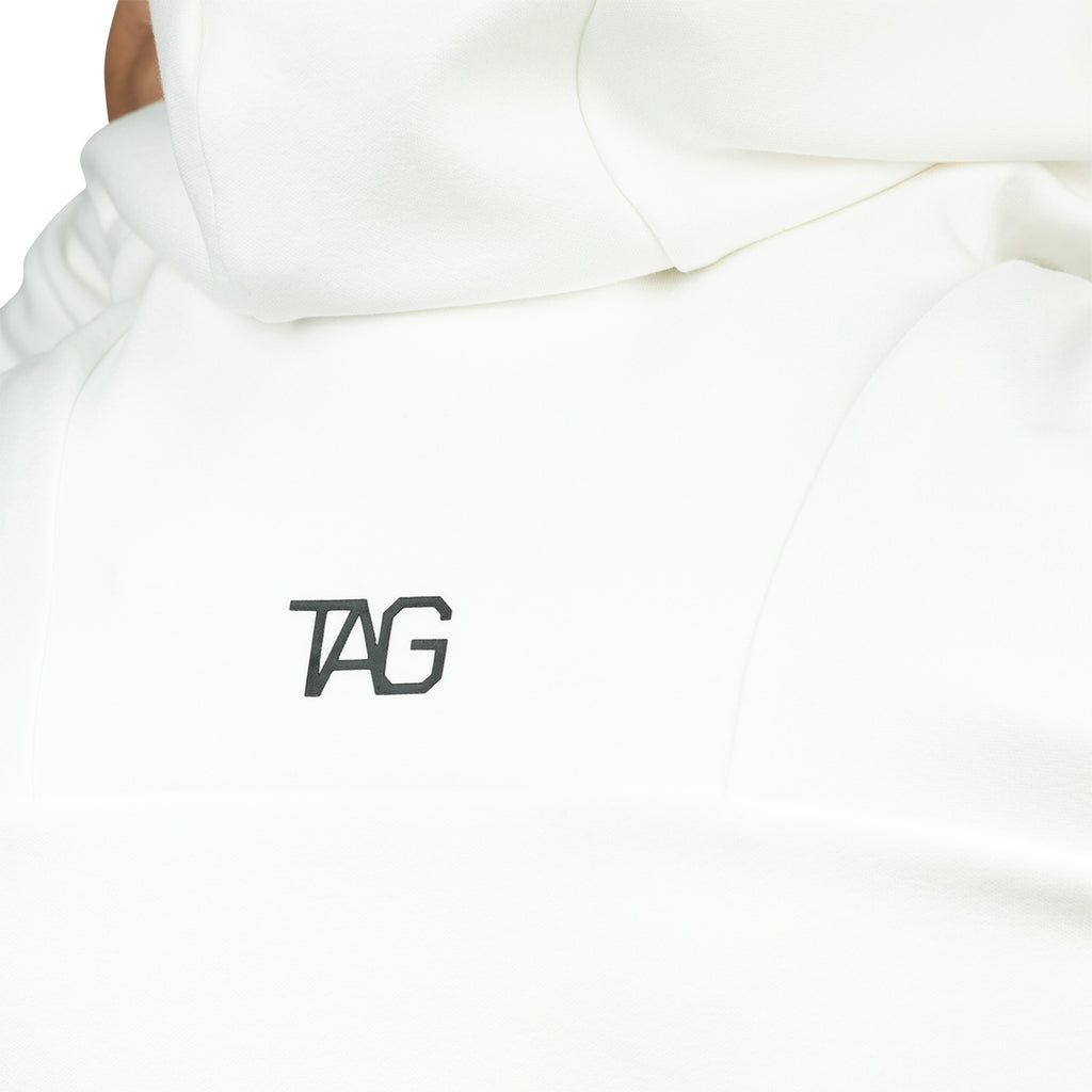 ARI TAG FULL ZIP HOODED JACKET - WHTE/WHITE/BLACK