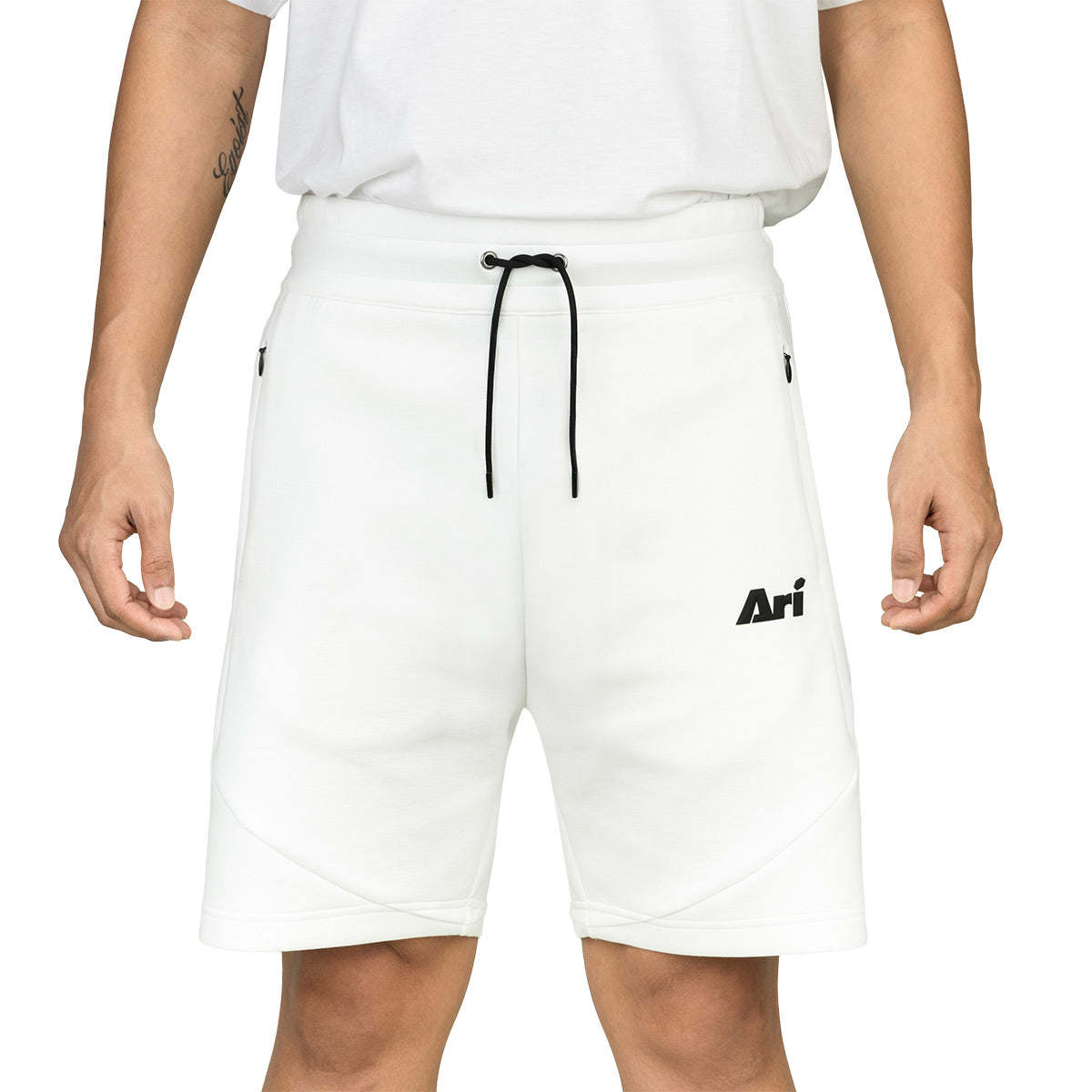 ARI TAG SHORTS - WHITE/WHITE/BLACK