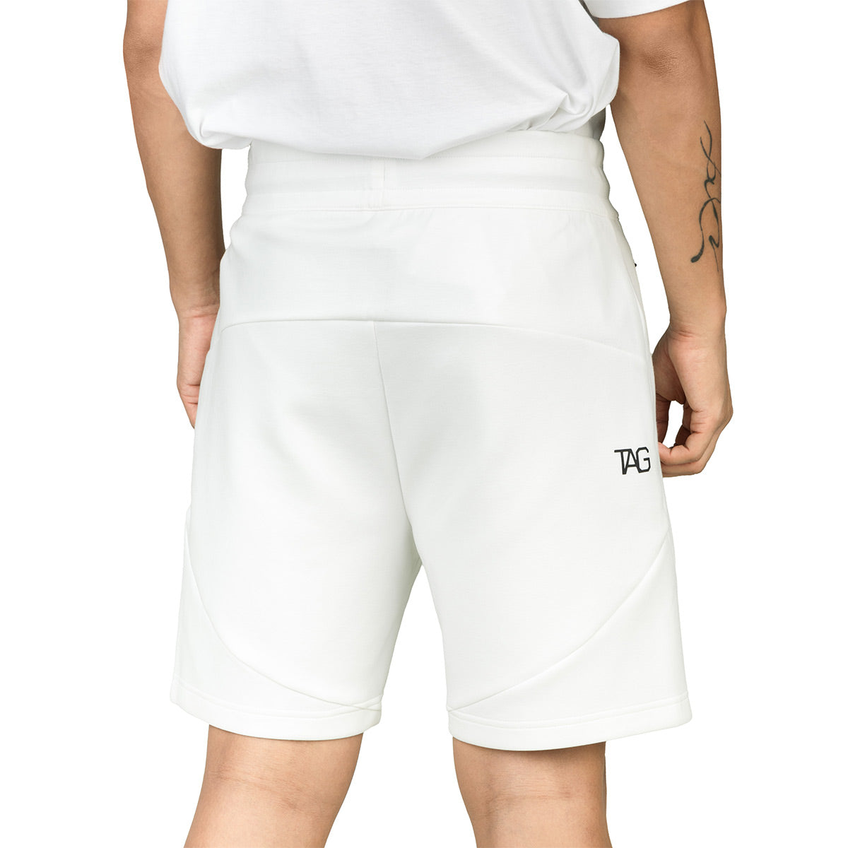 ARI TAG SHORTS - WHITE/WHITE/BLACK