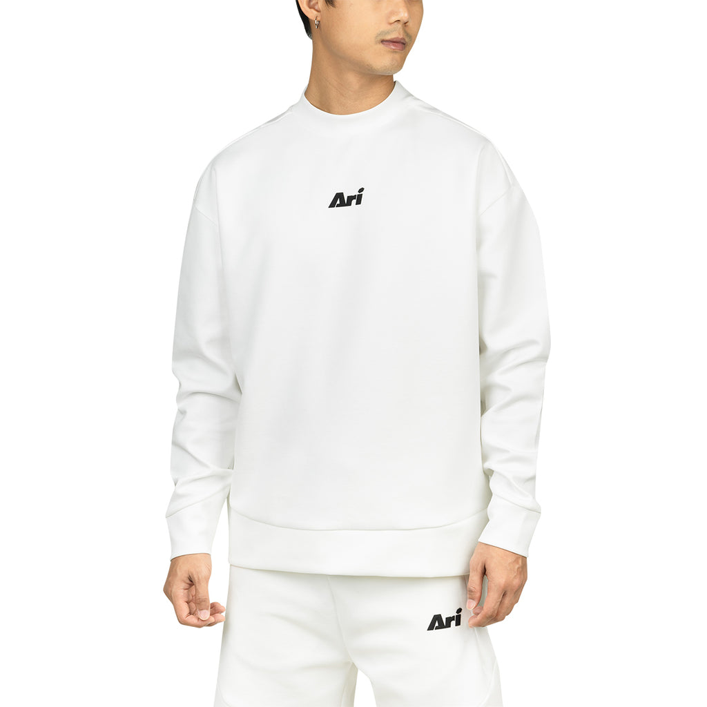ARI TAG SWEATSHIRTS - WHTE/WHITE/BLACK