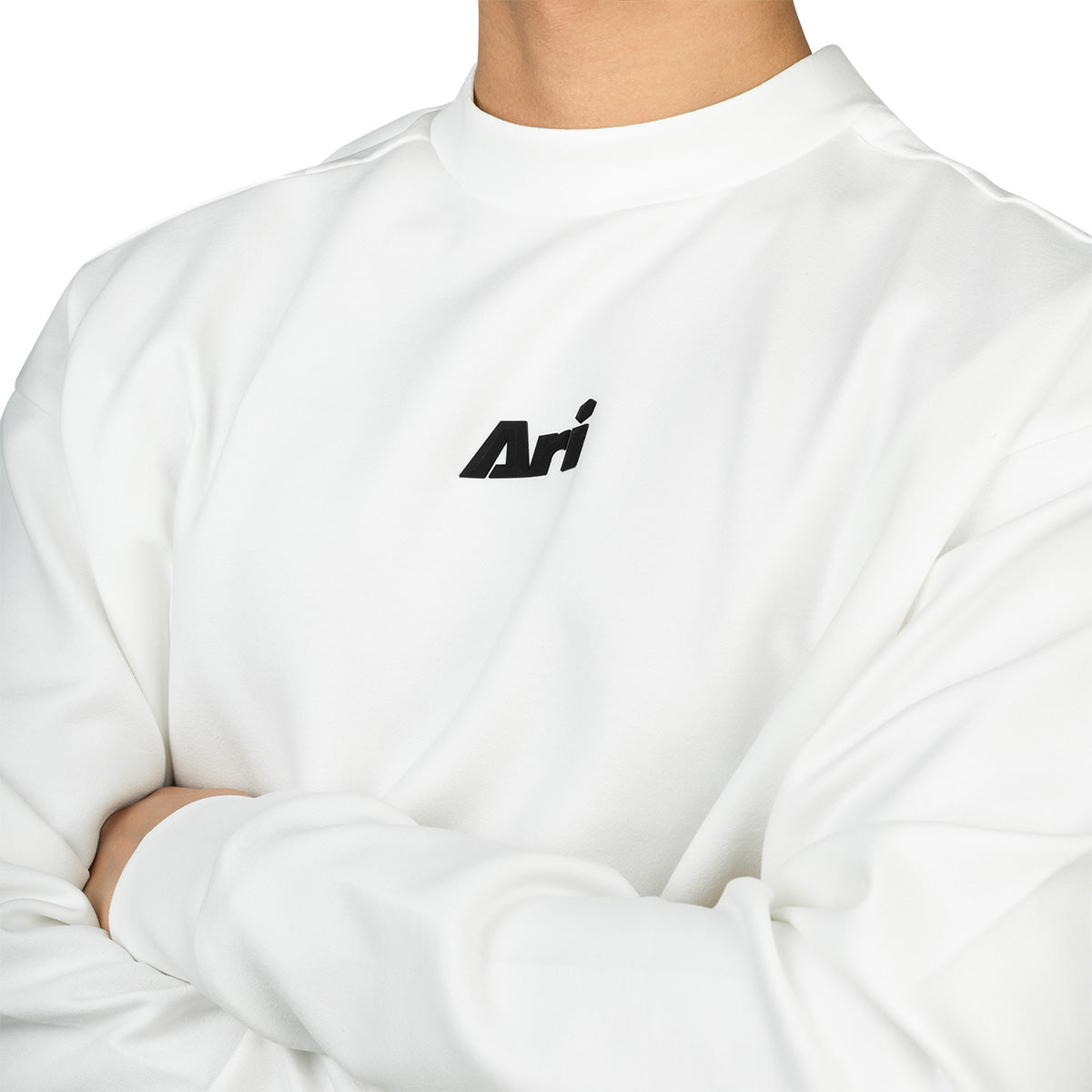 ARI TAG SWEATSHIRTS - WHTE/WHITE/BLACK