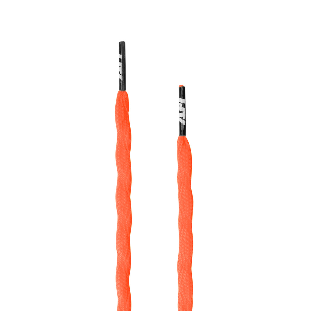 ARI TWIST SHOELACES - 3MM/115CM - ORANGE/BLACK