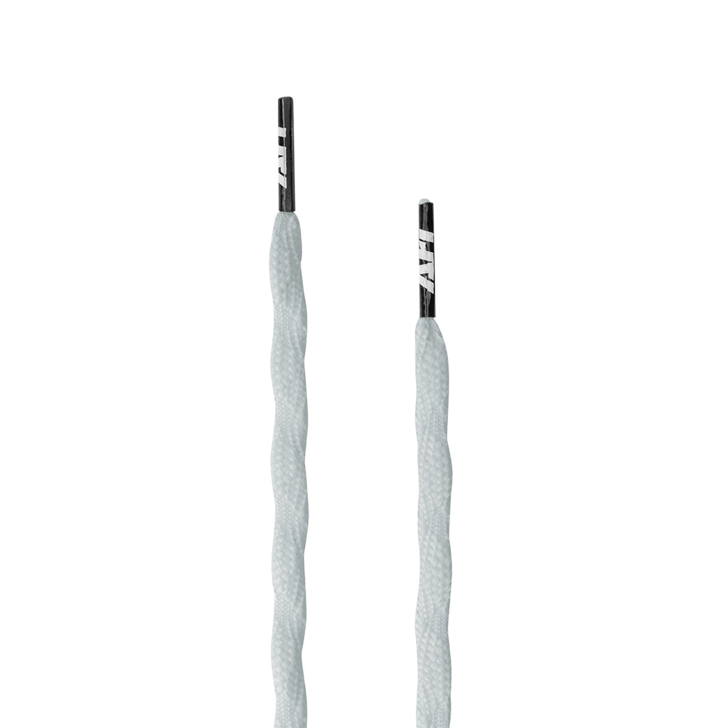 ARI TWIST SHOELACES - 3MM/115CM - SILVER/BLACK