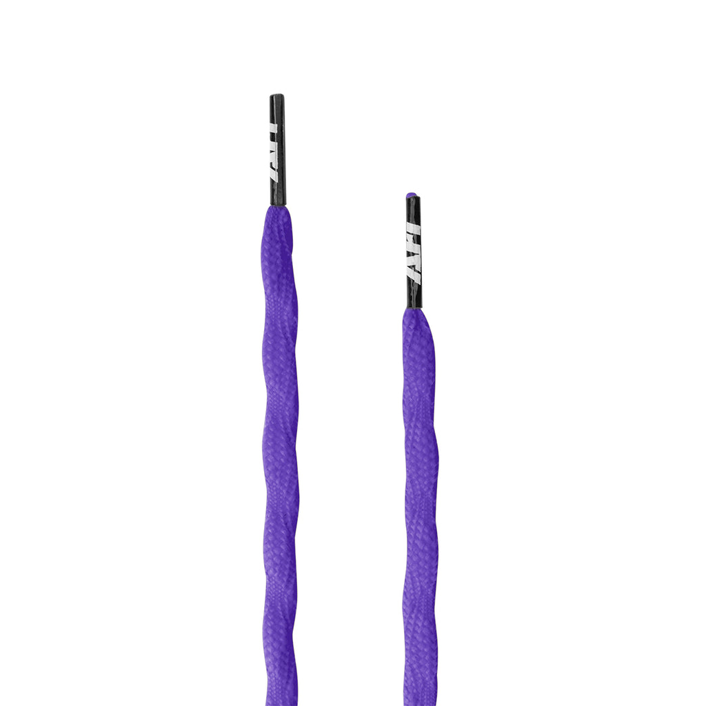 ARI TWIST SHOELACES - 3MM/115CM - VIOLET/BLACK