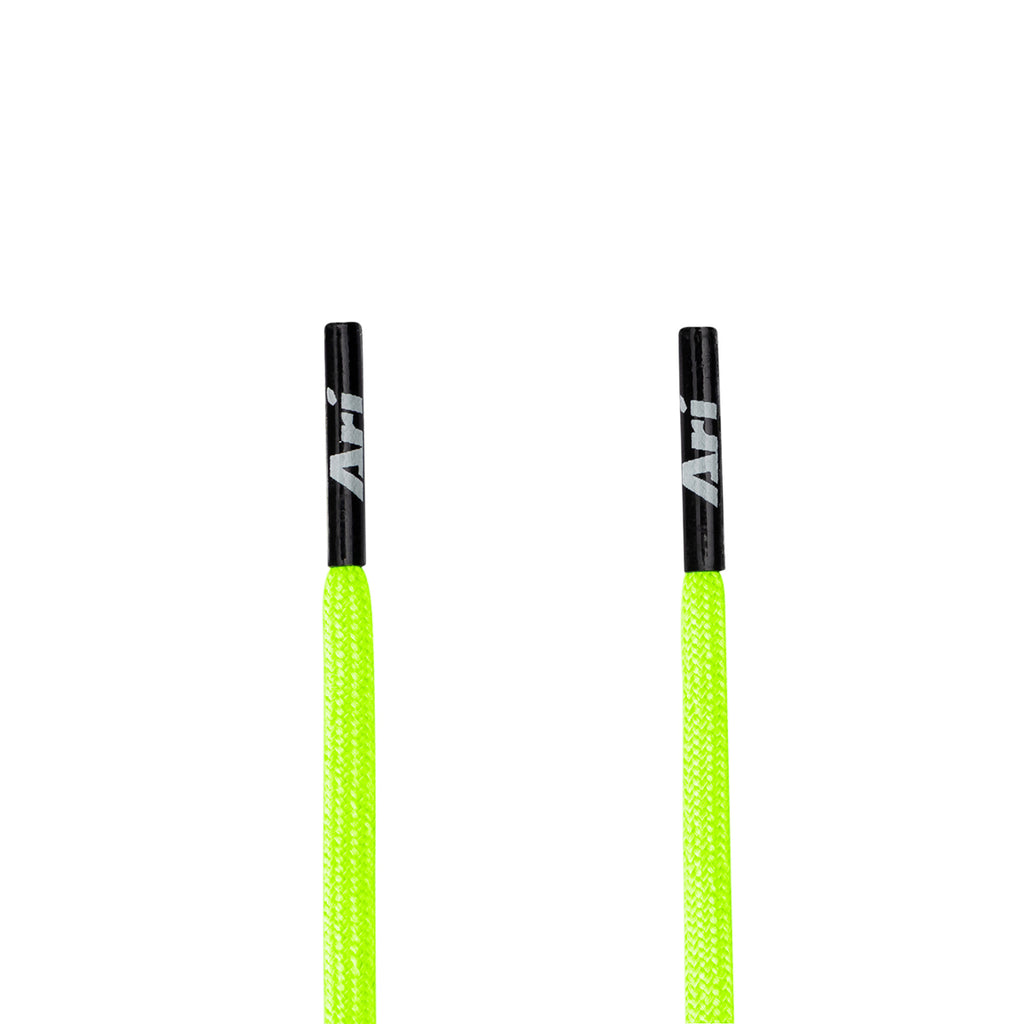 ARI ULTRASOFT SHOELACES - 5MM/115CM - LIGHT GREEN/LIGHT GREEN/BLACK