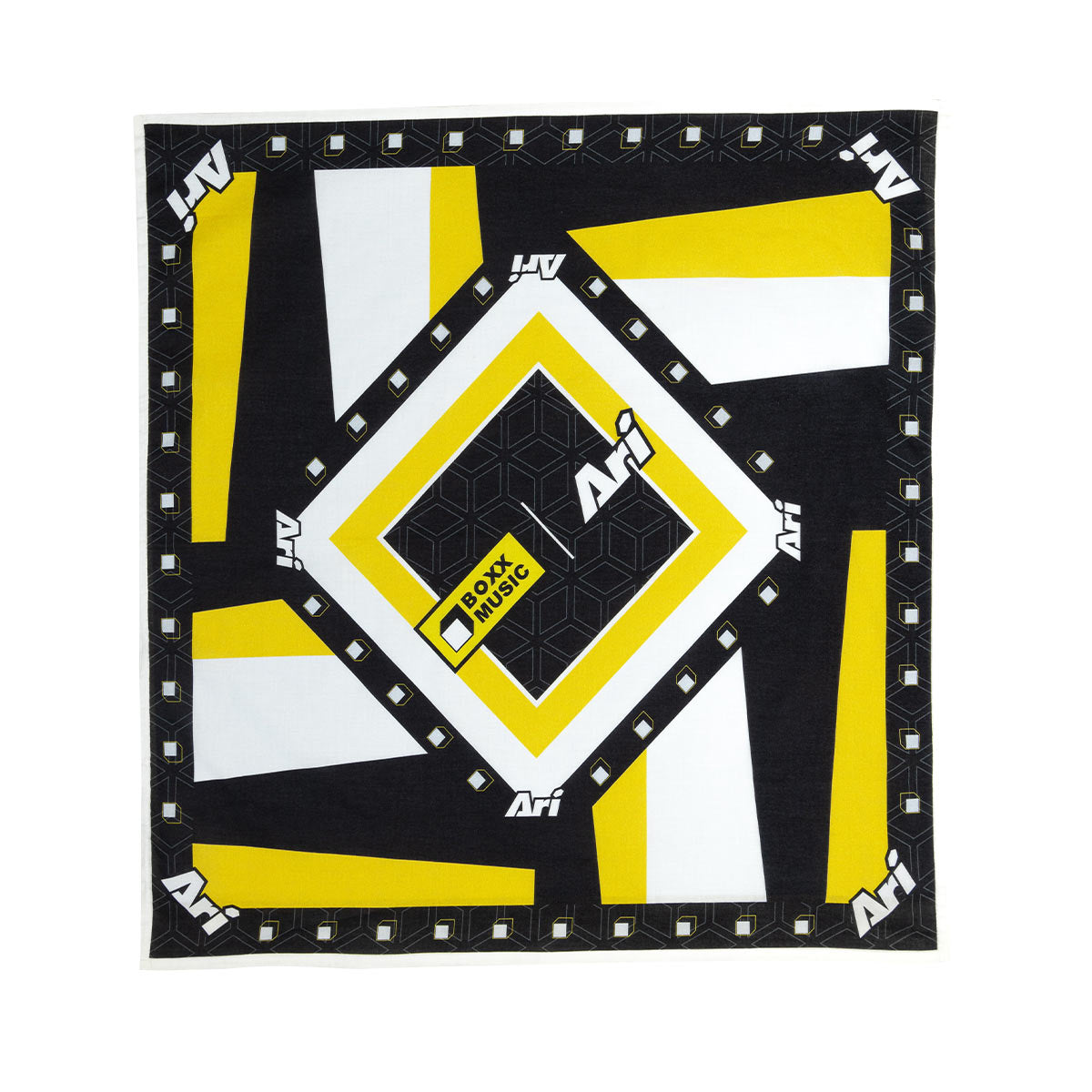 ARI X BOXX MUSIC 2026 BANDANA FOOTBALL - BLACK/YELLOW/WHITE