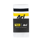 ARI X BOXX MUSIC 2026 CREW SOCKS - WHITE/YELLOW/BLACK