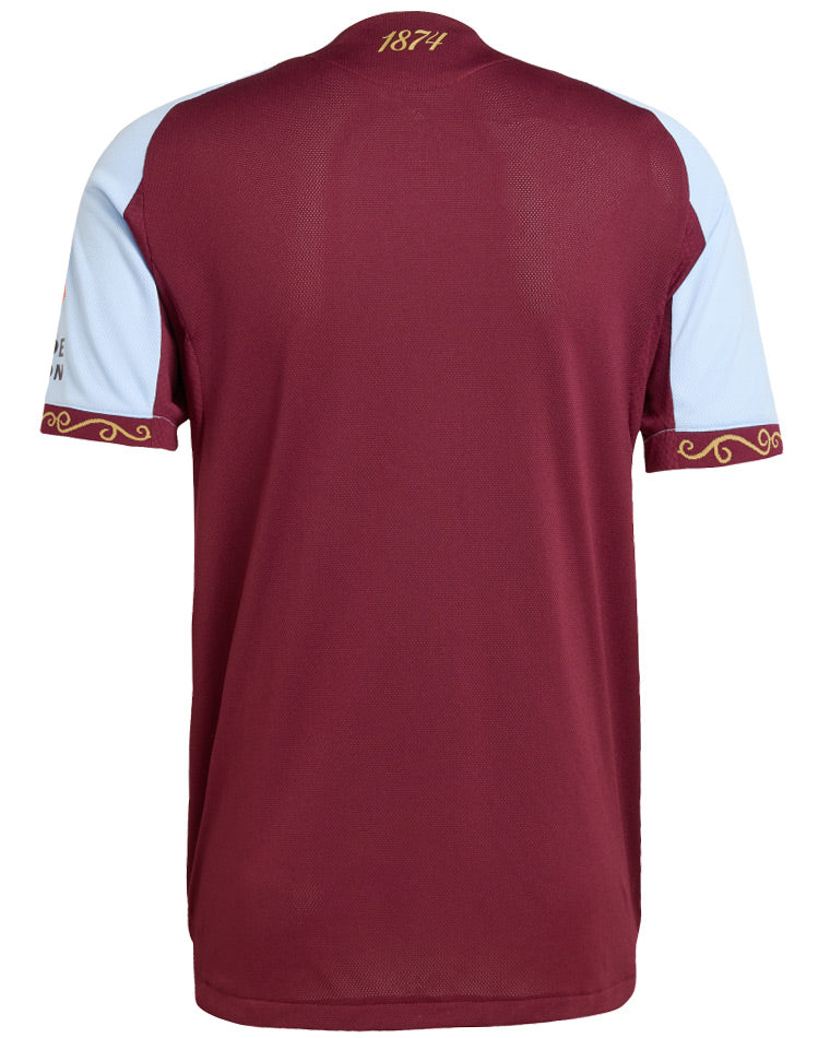 ADIDAS ASTON VILLA 2025/2026 HOME PLAYER JERSEY - MAROON/GLOW BLUE