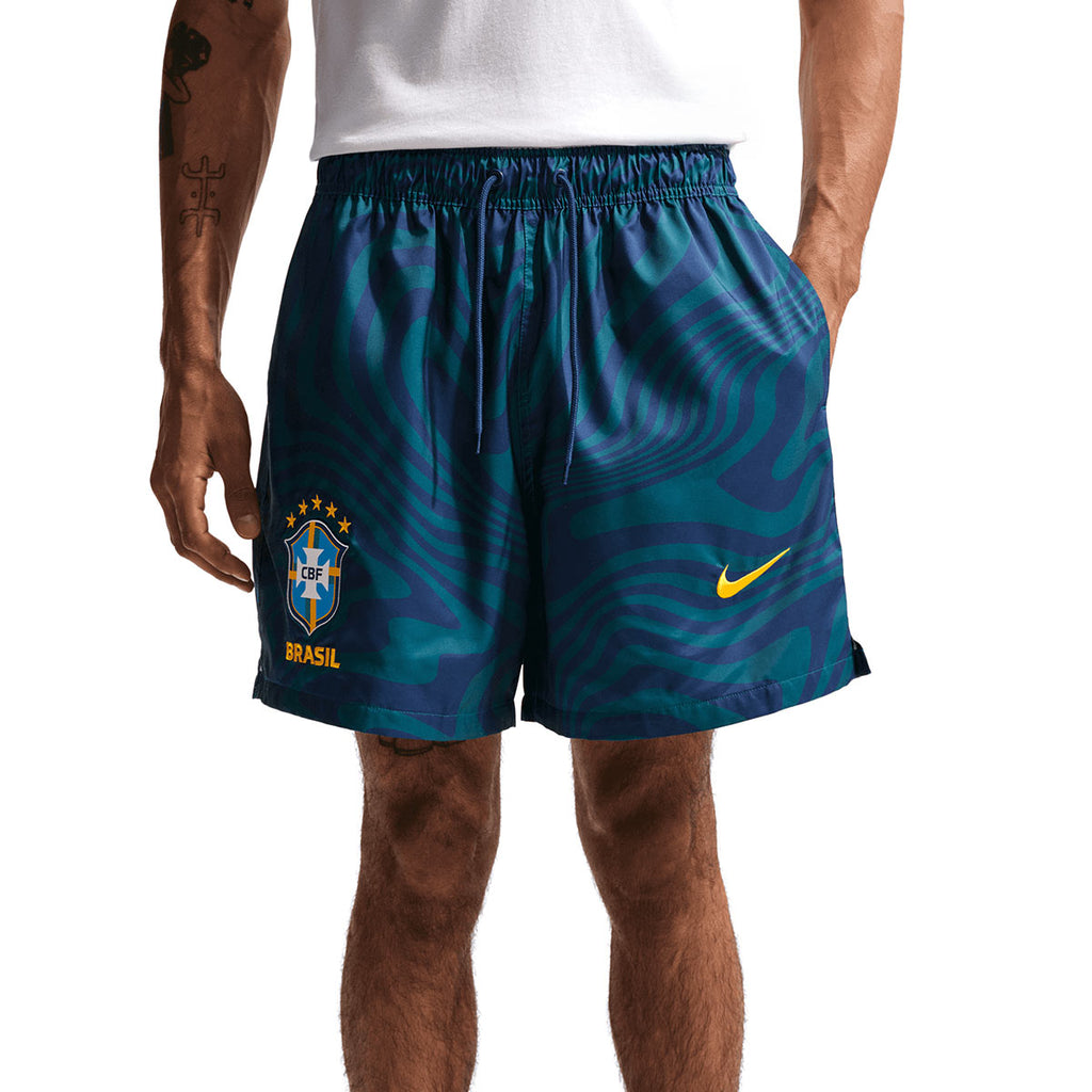 NIKE BRAZIL 2026 CLUB FLOW SHORTS - GEODE TEAL/COASTAL BLUE/MIDWEST GOLD
