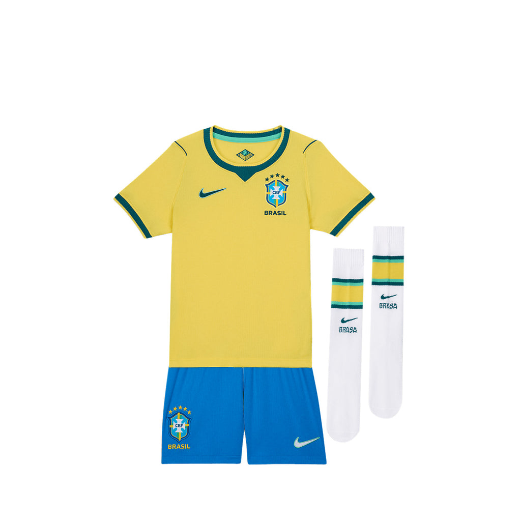 NIKE BRAZIL 2026 HOME MINI JERSEY - CANARY/LIGHT MENTA/GEODE TEAL