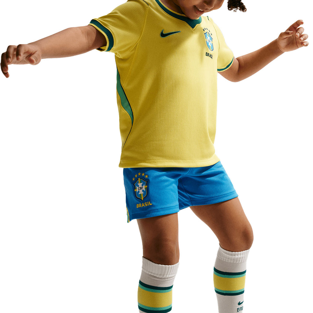 NIKE BRAZIL 2026 HOME MINI JERSEY - CANARY/LIGHT MENTA/GEODE TEAL