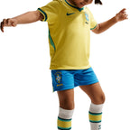 NIKE BRAZIL 2026 HOME MINI JERSEY - CANARY/LIGHT MENTA/GEODE TEAL