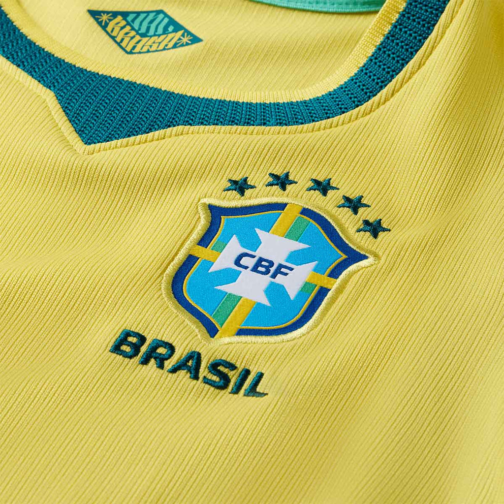 NIKE BRAZIL 2026 HOME MINI JERSEY - CANARY/LIGHT MENTA/GEODE TEAL