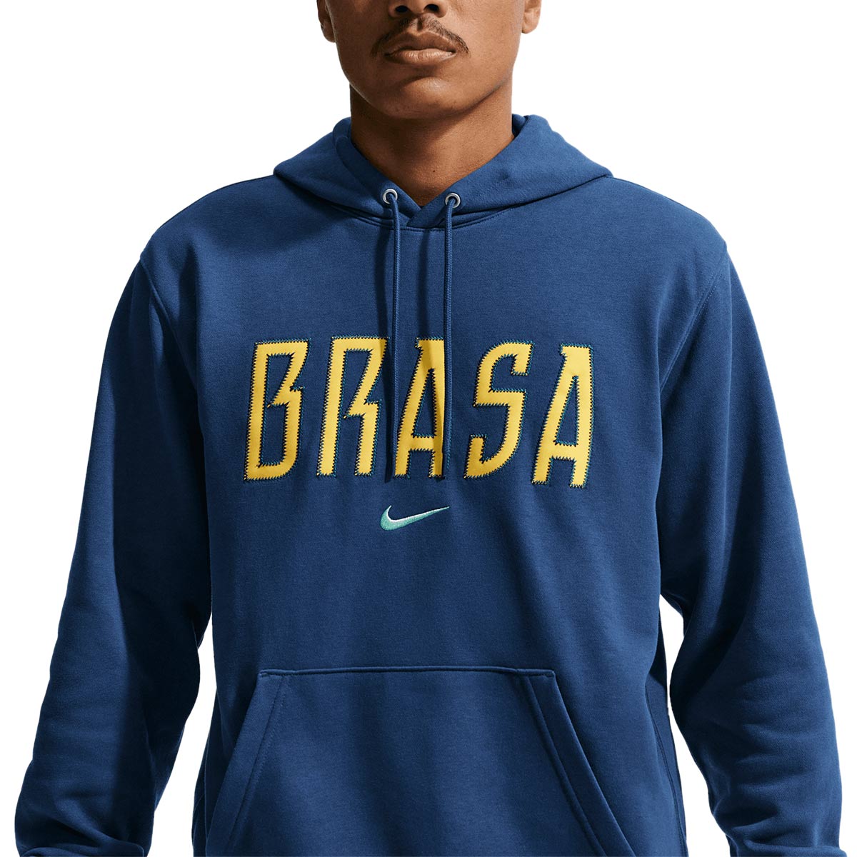 NIKE BRAZIL 2026 CLUB HOODIE PO FT - COASTAL BLUE/LIGHT MENTA