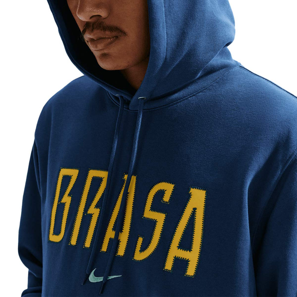 NIKE BRAZIL 2026 CLUB HOODIE PO FT - COASTAL BLUE/LIGHT MENTA
