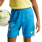 NIKE BRAZIL 2026 HOME KIDS SHORTS - LT PHOTO BLUE/LIGHT MENTA/WHITE