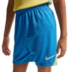 NIKE BRAZIL 2026 HOME KIDS SHORTS - LT PHOTO BLUE/LIGHT MENTA/WHITE
