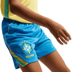 NIKE BRAZIL 2026 HOME KIDS SHORTS - LT PHOTO BLUE/LIGHT MENTA/WHITE