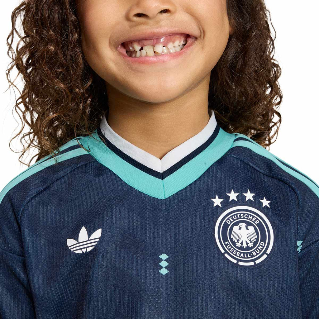 ADIDAS GERMANY 2026 AWAY MINI JERSEY - COLLEGIATE NAVY/FLASH AQUA
