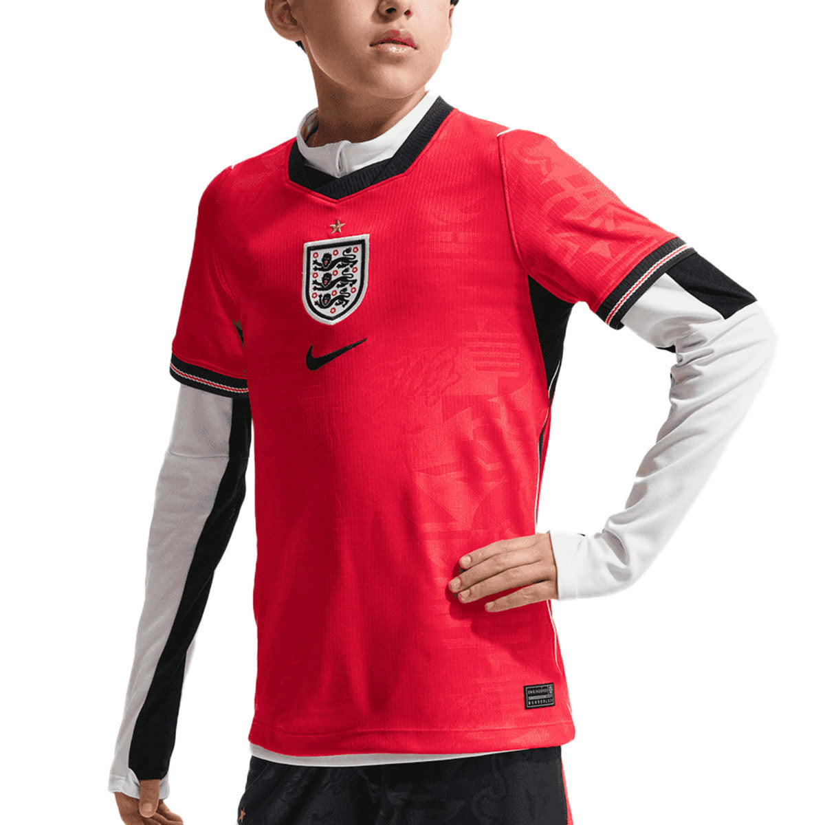 NIKE ENGLAND 2026 AWAY KIDS JERSEY - SPEED RED/OBSIDIAN/WHITE/OBSIDIAN