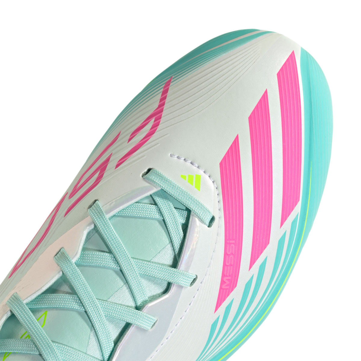 ADIDAS F50 MESSI ELITE FG - FTWR WHITE/LUCID PINK/FLASH AQUA