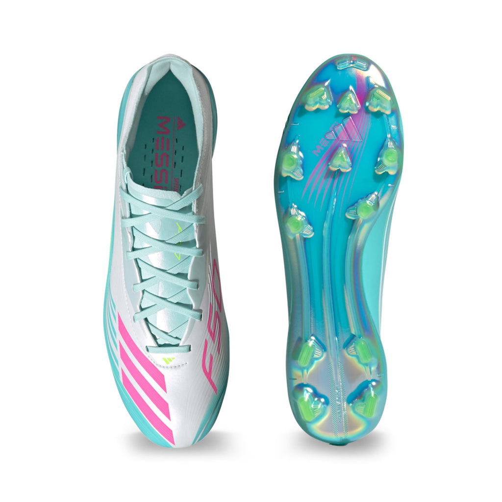 ADIDAS F50 MESSI ELITE FG - FTWR WHITE/LUCID PINK/FLASH AQUA